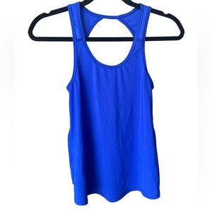 Royal Blue Athletic Tank Top- Open Back